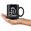 Image of VnSupertramp 40th 50th 60th And Fabulous Personalized Black Coffee Mug 11oz