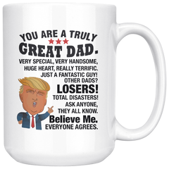 [TL] Funny Donald Trump Great Dad Coffee Mug 15 OZ White