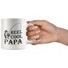 Image of [TL] Fishing Mug - Reel Cool Papa funny ice bass fly fish travel coffee mug Gift for fisherman husband men dad grandpa, 11oz