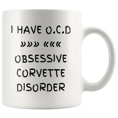 [TL] Gift for him, Vintage Corvette Mug, Corvette Gift, OCD Chevy Corvette Coffee Mug