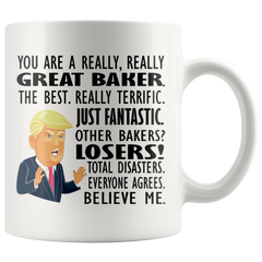 [TL] Baker mug Gift Idea for Bakers Funny Trump Gag for Baking Coffee Cup Novelty Gifts with Saying You are a Great Baker