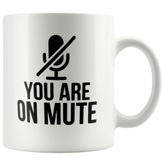 [TL] Large Coffee Mugs,11 Ounce Ceramic Cup You're on Mute Funny Quarantine Work Coffee Mug Zoom Call Meeting Cup, Suitable for Dishwasher and Microwave