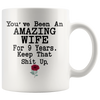 Image of [TL] Mug 9 Years Anniversary Gift for Wife, 9th Anniversary Gift for Her, Funny Wedding Anniversary Mug Anniversary Gift for Wife, Spouse Anniversary Lover Gifts for Women or Men