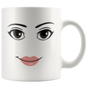 Image of [TL] Roblox Woman FACE Mug Funny Girl Cute Gamer Birthday Gift Hot Chocolate Cup Back to School Mug