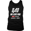 Image of VnSupertramp Dad We I Love You 3000 Three Thousand Personalized Men Tank Top Shirt - Custom Your Kids' Name Up to 10 Kids