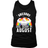 Image of Unicorns Are Born In August Birthday Men Tank Top Shirt Plus Size Official VnSupertramp Apparel