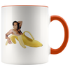 Image of [TEELAUNCH] Nicolas Cage Banana Meme - Funny Nicolas Cage - Accent Mug Mug Personalized White Ceramic Cup 11oz Celebrate, Microwaveable & Top Shelf Dishwasher Safe- BPA-Free.