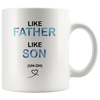 Image of [TL] Funny Coffee Mugs Like Father Like Son uh-oh Father's Day Gift Present For Son Novelty Humour Joke Birthday Christmas Cups Family Mug 11 oz Ceramic Coffee Mug Tea cup