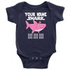 Image of VnSupertramp Baby Brother Sister Shark Personalized Name Onesie Birthday Gift-D10