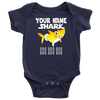 Image of VnSupertramp Baby Brother Sister Shark Personalized Name Onesie Birthday Gift-D2