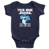 Image of VnSupertramp Baby Brother Sister Shark Personalized Name Onesie Birthday Gift-D6