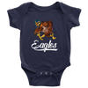 Image of VnSupertramp Eagle Playing Football Baby Bodysuit For Philadelphia Eagles Fans