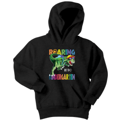 VnSupertramp Roaring Kindergarten Dinosaur T-Rex Youth Hoodie Back to School