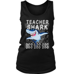 Teacher Shark Women Tank Top Shirt Doo Doo Doo Plus Size Official VnSupertramp Apparel