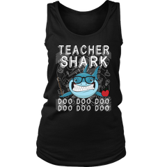 Teacher Shark Women Tank Top Shirt Doo Doo Doo Plus Size XL-4XL Official VnSupertramp Apparel