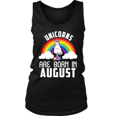 Unicorns Are Born In August Women Tank Top Shirt Plus Size XL-4XL Official VnSupertramp Apparel