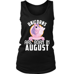 Unicorns Are Born In August Women Tank Top Shirt Plus Size XL-4XL Official VnSupertramp Apparel