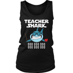 Teacher Shark Women Tank Top Shirt Doo Doo Doo Plus Size XL-4XL Official VnSupertramp Apparel