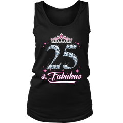 VnSupertramp Fabulous Women Tank Top Shirt Plus Size XL-4XL 25th Birthday Gift