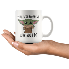 [TL] Yoda Best Boyfriend Mug, Best Boyfriend Ever, Baby Yoda Mug, Funny Gift for Boyfriend, Boyfriend Birthday Card, World's Best Boyfriend