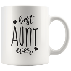 [teelaunch] Best Aunt Ever - Funny Birthday Gag Gift for Auntie from Nephew Niece 11oz Coffee Mug