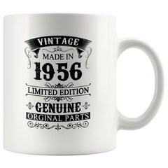 [TL] 65th Birthday Ideas for Men Women Him Her | Gifts for 65 Years Old Bday Party for Mom Dad Boys Girls | 1956 Vintage Genuine Parts D005 | 11oz White Coffee Mug D5-1956