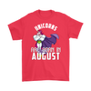 Image of Unicorns Are Born In August Men Shirt Plus Size 2XL-5XL Official VnSupertramp Apparel