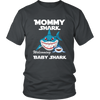 Image of VnSupertramp Mommy Shark and Baby Shark Personalized Name Birthday Shirt Women - D2