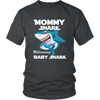 Image of VnSupertramp Mommy Shark and Baby Shark Personalized Name Birthday Shirt Women - D5