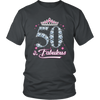 Image of VnSupertramp Fifty And Fabulous Women Shirt Plus Size XL-4XL 50th Birthday Gift