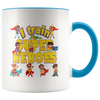 Image of OFFICIAL VnSupertramp I Train Superheroes White Accent Coffee Mug 11oz - Premium Ceramic Cup Multicolor Choices - VnSupertramp Apparel Accessories