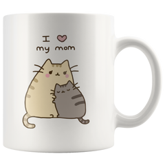 [TL] Pusheen Mother Love I Love You Mom CUPS 11OZ Printed Design Funny Coffee Mug Tee Cup