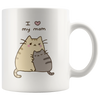 Image of [TL] Pusheen Mother Love I Love You Mom CUPS 11OZ Printed Design Funny Coffee Mug Tee Cup