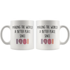 Image of [TL] Funny 40th Birthday Giving for Women and Men 1981 Turning 40 Years Old Happy Birthday Coffee Mug Ceramic Cup 11oz