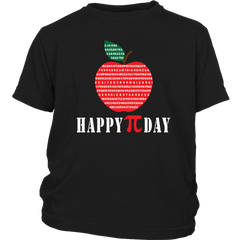 VnSupertramp Happy Pi Day Apple Youth Shirt for Kids Math Geek Nerd Boys Girls