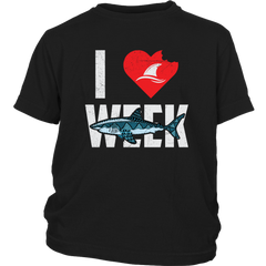 VnSupertramp I Love Sharks Week Youth T-Shirt For Boys Girls Great Tees For Shark Lover Fan TV Show