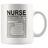 Image of [TL] Funny Nurse Nutritional Facts - Nurses Gag Gift for Christmas - 11 Oz Novelty Coffee Mug