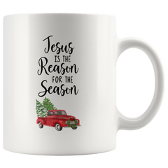 [TL] DKISEE Jesus Is The Reason for The Season Mug, Christian Christmas Coffee Mug, Christian Mug Gift, Reason for The Season Mug, Nativity, 11 Ounce Coffee Mug Tea Cup