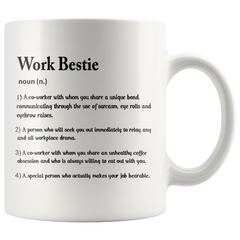 [TL] Funny Mug Gift, Coworker Gift Mug, Colleague Mug, Funny Colleague Work Bestie Definition Mug, Bestfriend Mug