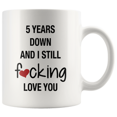 [TL] 5 Year Anniversary Gift for Wife, 5th Anniversary Gift for Her, Funny 5 Year Anniversary Coffee Cup, 5 Year Anniversary Wife Gift Ceramic Mug