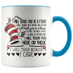 [TL] Dr Seuss Inspired Teacher Mug, Christmas Mug, Distance Learning Zoom, Teacher Daycare Educator, Teacher Gift, Homeschool, Quarantine