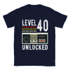 Image of [GLT] BestTeesEver Level 40 Unlocked Birthday Shirt Video Gamer 40th Bday Gifts T-Shirt