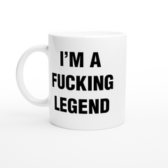 [GLT] Best Funny Coffee Mug I'M A Legend Novelty Cup Joke Great Gag Gift Idea For Men Women Office Work Adult Humor Employee Boss Coworkers