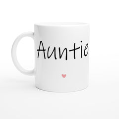 [GLT] New Auntie And Uncle Mug Set, Auntie Mug, Uncle Mug, New Auntie Gift Ideas, New Uncle Gift Ideas, Pregnancy Reveal, Baby Announcement, Coffee Mug White 11 OZ - AUNTIE