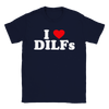 Image of [GLT] Funny I Love Dilfs I Heart Dilfs T-Shirt for Men Women Plus Size XL-6XL | Made in USA | by VnSupertramp Apparel