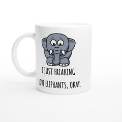 [GLT] Funny Coffee Mug, Cute Elephant Mug, Elephant Lover Cup, High Gloss Coffee Mug 11oz