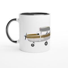 [GLT] - Cessna 172 Skyhawk Brown Mug - Unique Coffee Mug, Coffee Cup