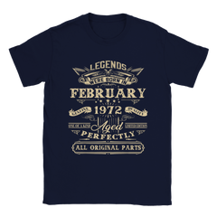 [GLT] Legends Born February 1972 50 Years Old 50th Birthday Shirt Men Women Plus Size |Made in USA |by VnSupertramp Apparel