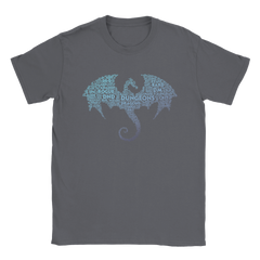 [GLT] Dragon Word Art - Dungeon Crawler - RPG DM Gaming T-Shirt Men Women Plus Size | Made in USA | by VnSupertramp Apparel