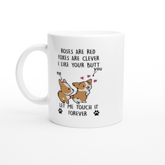 [GLT] Leemon Studio Office I Like Your Butt Mugs with Handle Porcelain Novelty Cup - Valentine's Day Friends Gift White 11oz